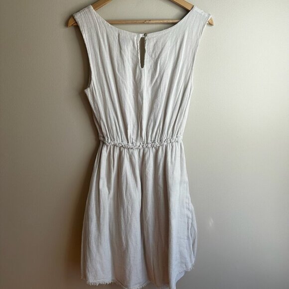 Velvet By Graham & Spencer Dress Womens Sz S Ivory Gauze Pockets Boho Prairie - Picture 8 of 11
